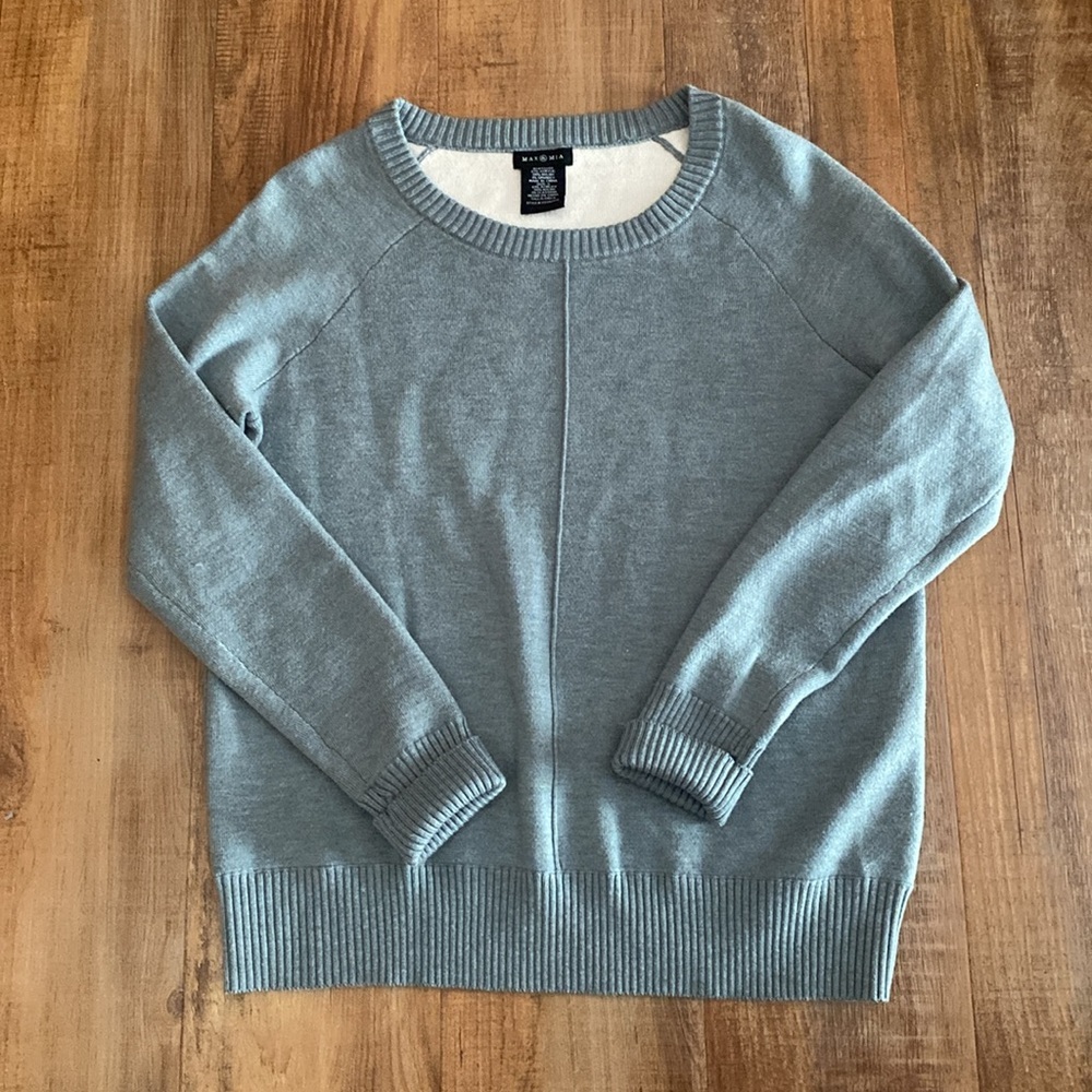 Max & Mia Heather sage green Pullover super soft sweater size small